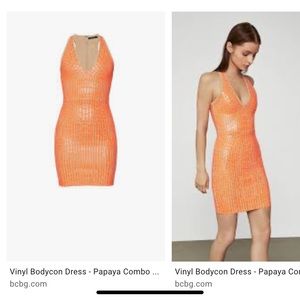 COPY - BCBG Vinyl Bodycon Dress